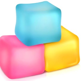 3PCS Nice Cube Squishy Easter Gifts - Ice Cube Sensory Stress Balls for Autism ADHD, Fidget Toys for Adults & Kids, Basket Stuffers