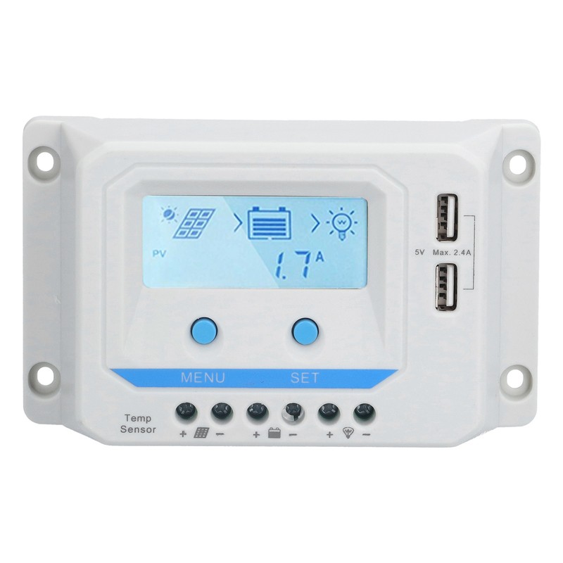 Solar Charge Controller LCD Circuit Protection 3 Level PWM Charge