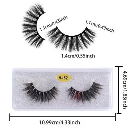 Mixed Size 3D Fluffy False Eyelashes, 10 Pairs Wispy Cat Eye Faux Cluster Lashes, Natural Curling Eye Makeup Strip Lashes, Lash Clusters