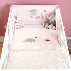 Nattou Schnuffeltuch Elefant Adèle, Adèle und Valentine, 27 x 27 x 5 cm, Grau/Rosa