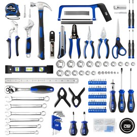 Prostormer Home Tool Kit, 259-Piece Household Hand Tool Set with Heavy Duty Aluminium Tool Box, Basic Toolkit for Home, RV, Car, Workshop and More