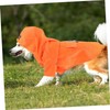 Hohopeti Dog Jacket Pet Raincoat Reflective Trim Double Layer for