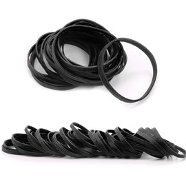 Elastic Bands Heavy Duty 100Pcs Thick rubber bands 60x5mm Natural Strong Money Elastic Bands Wide Rubber Band Stationary Stretchable Bands for Home School Office Workshop Accessories,Black