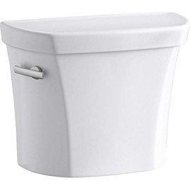 KOHLER K-4468-0 Wellworth Toilet Tank with Left-Hand Trip Lever, Toilet Tank Only with Class Five Canister, 1.6 GPF, White
