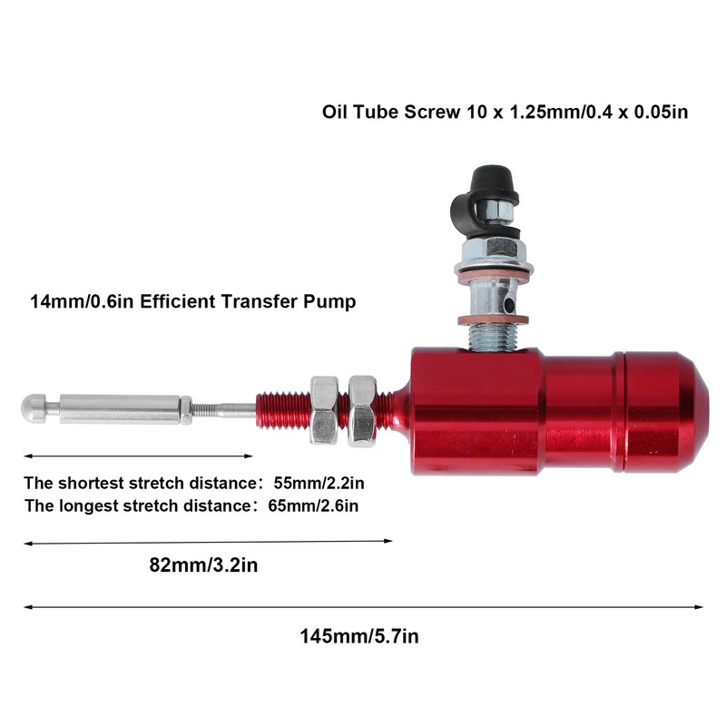 M10x1.25mm Universal Motorcycle Hydraulic Clutch Efficient Transfer Pump Master Cylinder