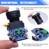 Taiss 3pcs 22mm Momentary Push Button Switch 10A 440V 1NO