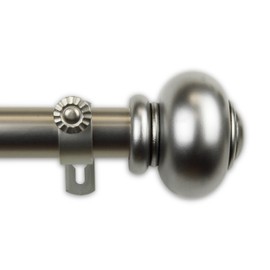 A&F Rod Décor - Orbed 1" Curtain Rod 48-84 inch - Satin Nickel