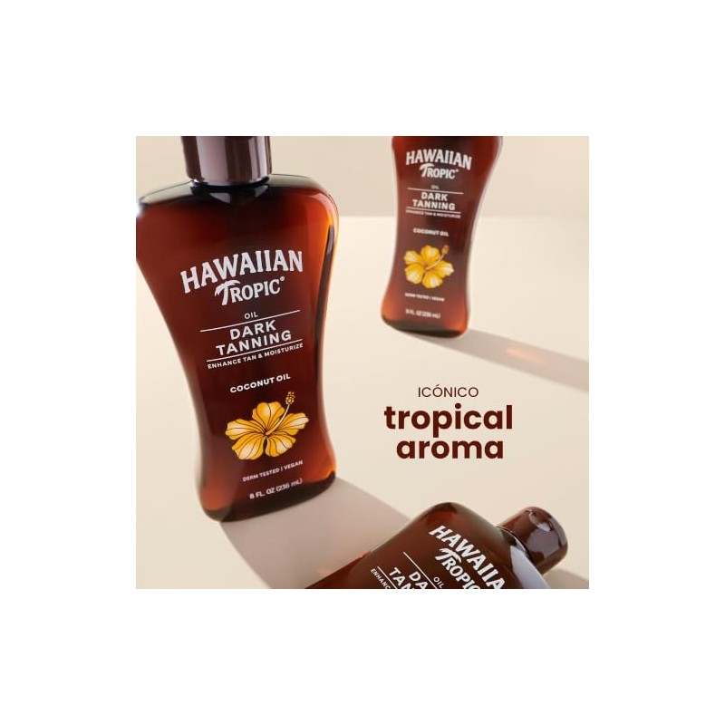 Hawaiian Tropic Dark Tanning Sun Care Moisturizing Oil Ounces Count