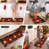 YOOMODERN Christmas Kitchen Rugs Set of 2 (17x30+17x47) 2 Piece
