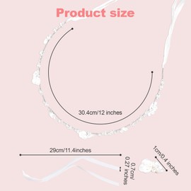 Maahongh Silver Flower Girl Headpiece, Flower Crown for Girls Hair Accessory Headband Headpiece Headband Piece for Wedding Crowns for Weddings for Party First Communion Photography