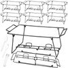 Geosar 32 Pack Wire Buffet Rack Stand Folding Chafing Stand