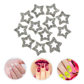 Healeved 24pcs Star Shaped Nail Charms Decorative Rhinestone Nail Gems Five- Charms for Manicure for Parties and Special Occasions
