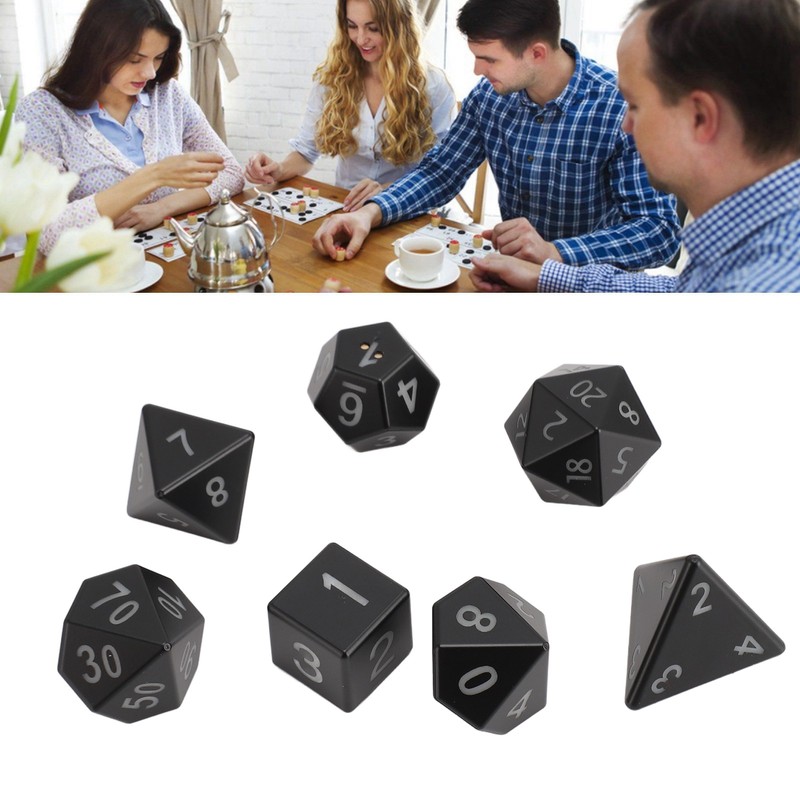 7PCS Light Up Dice ABS Rechargeable LED Electronic Polyhedral Dice