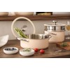 Classic Ceramic coated stainless steel cookware sets. (Beige)