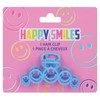 iscream 3" Claw Hair Clip - Happy Smiles, Blue