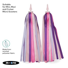 Micro Scooters | Eco Scooter/Bike Ribbons | Handlebar Streamers Tassels | Waterproof | Boys & Girls | Mermaid