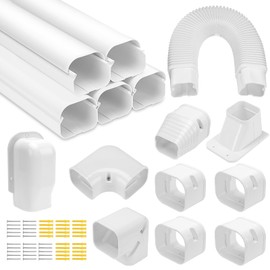 Cenipar 3" W 18.5Ft Mini Split Line Set Cover Line Set Cover Kit for Air Conditioner Mini Split Air Conditioner Heat Pump Durable Protection for Mini Split AC and Systems, Easy Installation