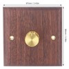 Wooden Dimmer Switch with Copper Knob for Dimming LED Lamps,