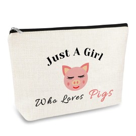 Pigs Lover Gift Funny Pig Makeup Bag Gift for Girl Women Animal Lover Gift Cosmetic Bag Pouch Christmas Birthday Gift for Her Best Friend Sister Daughter Niece Cousin Make up Bag Travel Toiletry Bag