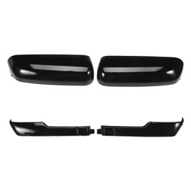 Black Tow Mirror Cover Fits Sierra/Silverado 2500HD 3500HD 2020 2021 2022 2023, Top and Side Mirror Housing Cover Trim (Clip-on), Replaces #84468904 84468910