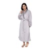 Mansfield, Unisex Spa Microfiber Shimmer Lined Shawl Collar Robe, Dove