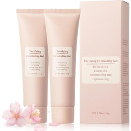 Gel exfoliante purificante,limpiador facial exfoliante,hidratante,suave,gel limpiador exfoliante for todo el cuerpo,limpia la suciedad y la grasa.(2pcs)