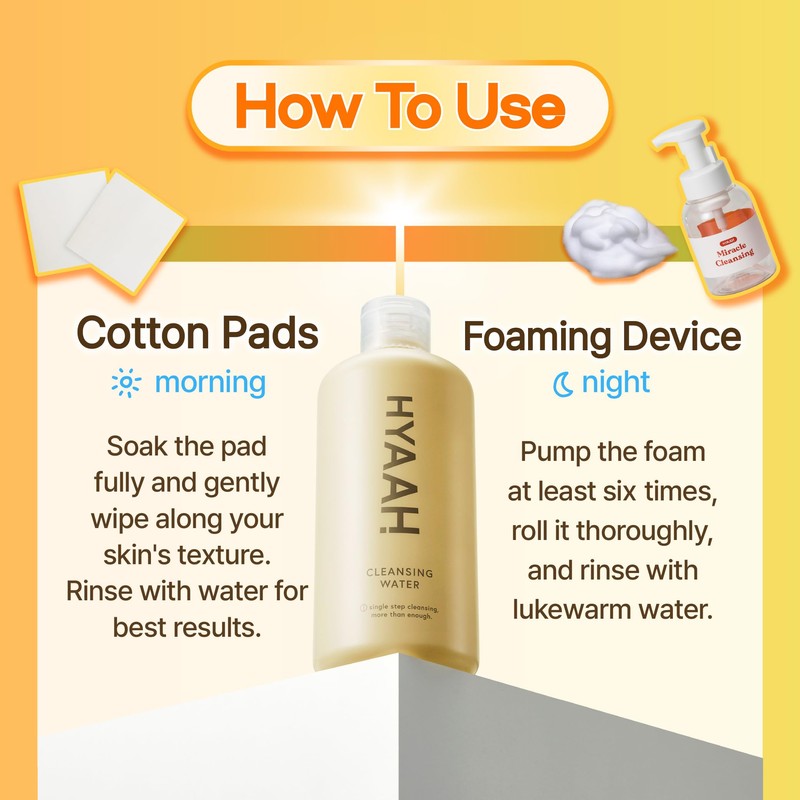 HYAAH mild but deep cleansing water