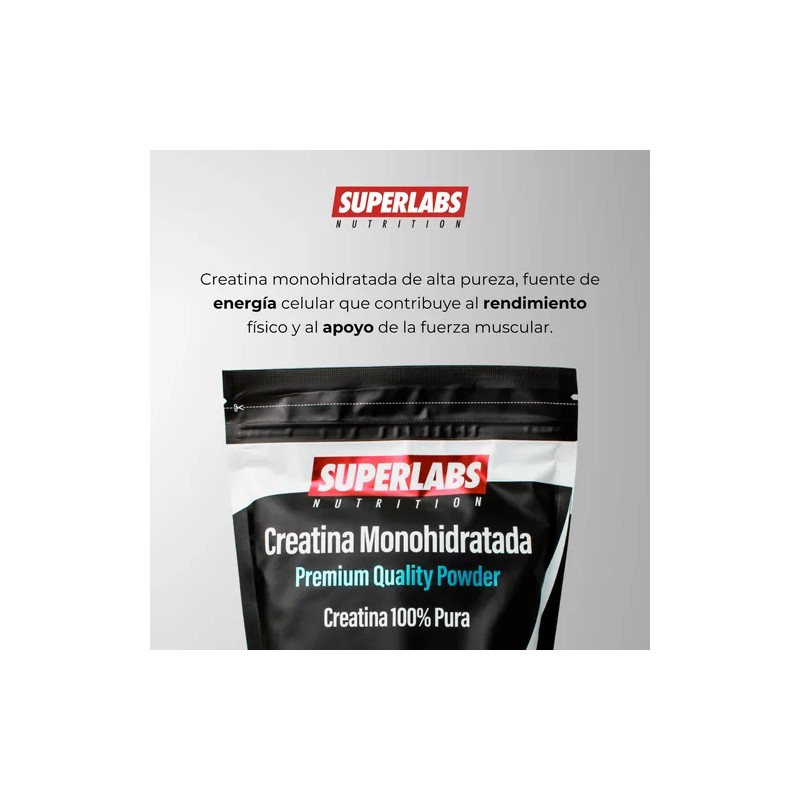 Superlabs Nutrition Creatina Monohidratada 500 Gramos Sin Sabor