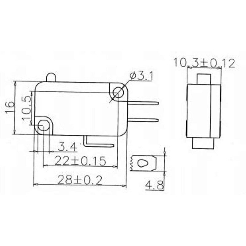 TEAMWILL 1PC Micro Switch for Air Fryer XL Power XL