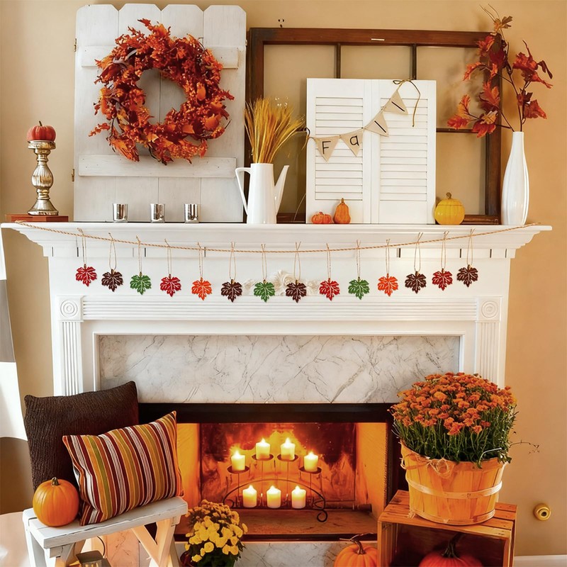 ALIBBON 24 Pcs Fall Tree Decoration Thanksgiving Tree Ornaments Felt
