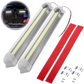akindou LED Light Bar, Set of 2, IP45, High Brightness Chip, 6200k, Daylight Color, Compatible with 12V to 86V, Car Lighting, Etc (Horizontal Rocker Switch 108 LEDs)