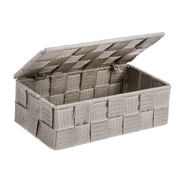WENKO Organizer Adria Mini with lid in Taupe, PP, 18 x 10 x 6 cm