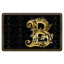 Peacoblue Credit Card Skin Sticker Cover Gold Letter B Waterproof Scratch-Resistant and Attractive Card Skin Custom 4 Styles for Credit, Debit, Transport Card