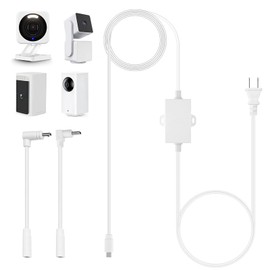 Uogw 50Ft/15m Outdoor Power Adapter - Compatible with Wyze Cam V4, Pan V3, OG, Battery Cam Pro - Waterproof Power Cable