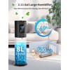 8L Humidifiers for Bedroom, 30dB Quiet, 500ft² Coverage, 60H Runtime,