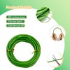 (2PCS)1 roll of green tubular flower stems wrap, 192 inches