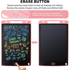kogabanny 2 Pack LCD Writing Tablet,12 Inch Doodle Scribbler Pad Colorful Screen Drawing Board Learning Gift for Kids, Educational Toys for 3-6 Years Old Boys & Girls, Pink+Blue