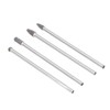 4Pcs Extended Carbide Rotating Burr Set 1/4in Shank Tungsten Steel