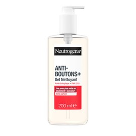 Neutrogena, Anti-Plastik-Reinigungsgel plus Salicylsäure plus 2% Pha (200 ml) – Gesichtspflege gegen Pickel, nicht komedogen und fettfrei – Gesichtsreiniger für zu Akne neigende Haut, ohne Duft