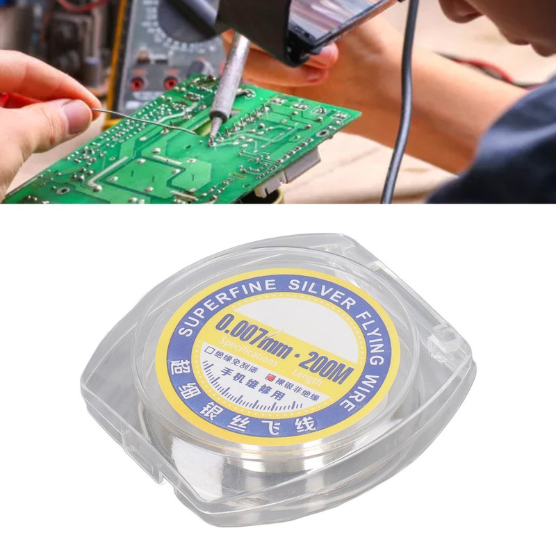 0.007mm Superfine Silver Jumping Wire Stretchable Ultra Fine Electronic Maintenance