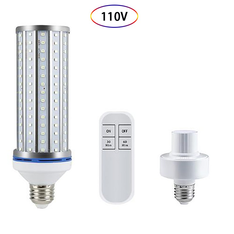60W E27 UV Lamp UVC Cleaning Bulb with Remote Control