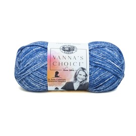 (1 Skein) Lion Brand Yarn Vanna's Choice Yarn, Denim Mist
