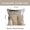 Alricc Beige and Grey Throw Pillow Covers 18X18 Brown Abstract