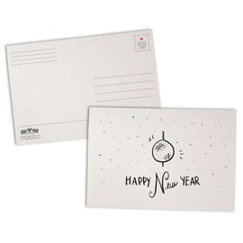 Disco Ball New Years Postcards - 48 Pack of Holiday Postcards - Happy New Year Postcards for 2023