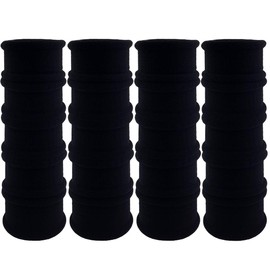 Thick Hair Ties, BETITETO 20 Pieces Seamless Ponytail Holders Scrunchies Women Cotton Stretch Hair Elastics for Thick Heavy or Curly Hair (Extra Wide Bands - Black)