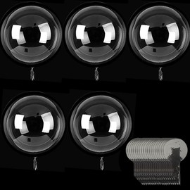 20PCS Bobo Balloons, Clear Balloons Bubblies, Transparent Balloons Crystal Fake Balloons Helium Balloons for Birthday Graduation Anniversary Valentine Wedding Party Decorations (18inch)