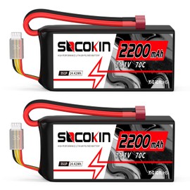 3S Lipo Battery 11.1V 70C 2200mAh Batteries Short Soft Case RC Car Battery with Deans Connector Plug for RC Crawler Cars Truck Airplanes Quadcopters Boats 2 Packs
