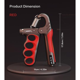 TTCUDADN Hand Grip Strengthener, Hand Exerciser Grip Strengthener, Hand Strengthener Grip Trainer for Athletes Wrist Forearm Finger, 5-100Kg Adjustable Strength