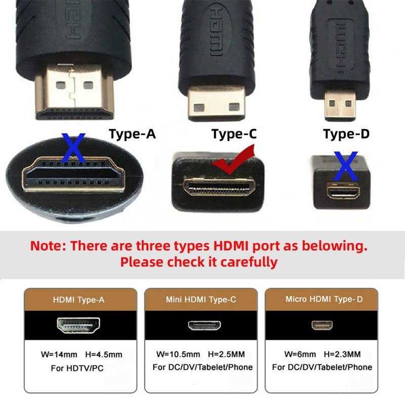 chenyang Mini HDMI Male to Mini HDMI Female 8K@60Hz 4K@120Hz
