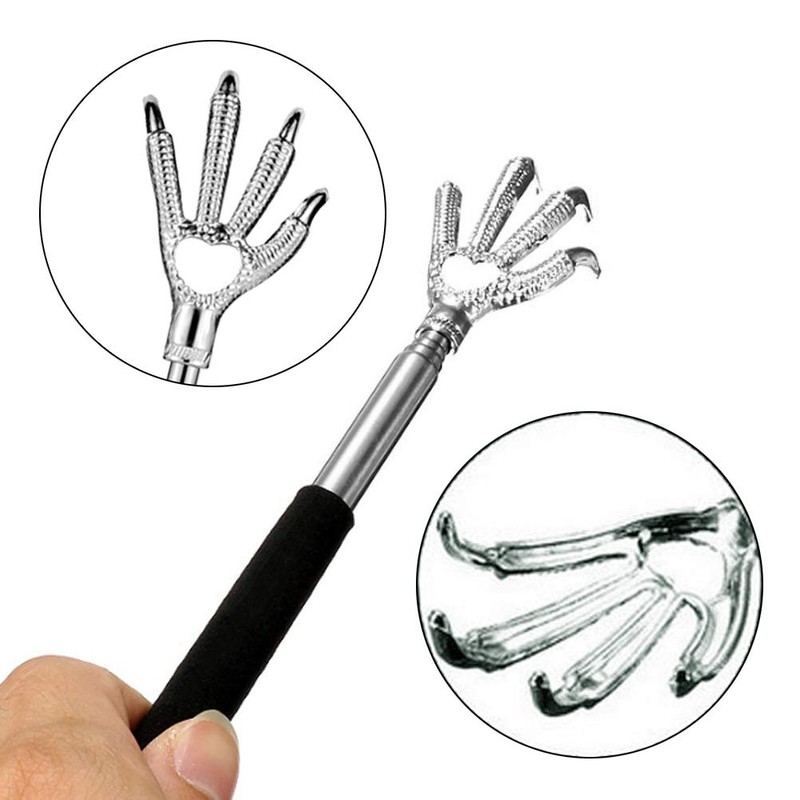 Vankcp 6Pack Telescopic Back Scratcher Set, Manual Extendable Black Bear